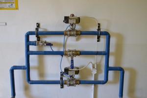 Custom built air manifold.