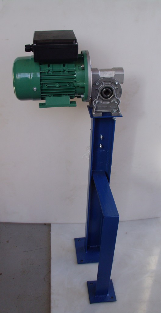 Shut off stand, motor and gearbox for 1Ton Chlorine drums.