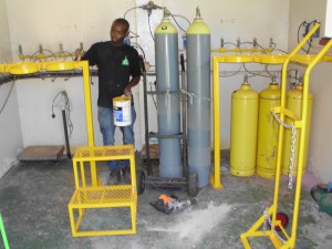 Installation of custom built equipment.